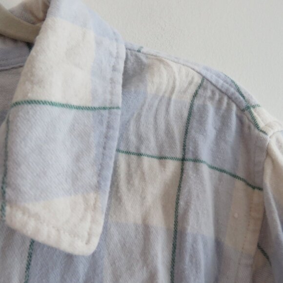 MARINE LAYER Monterey Flannel Shirt in Cool Blue Plaid Casual Gorpcore- Size XL - Picture 6 of 15